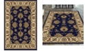KM Home CLOSEOUT! 1330/1241/NAVY Navelli Blue 5'5" x 8'3" Area Rug